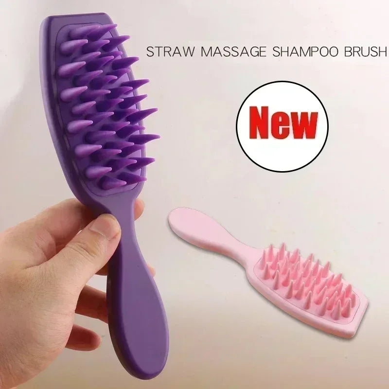 Extended Handle Soft Silicone Shampoo Scalp Hair Massager Hair Washing Comb Shower Brush Bath Spa Massage Brush Beauty Hair Tool - Lambert One Stop Store