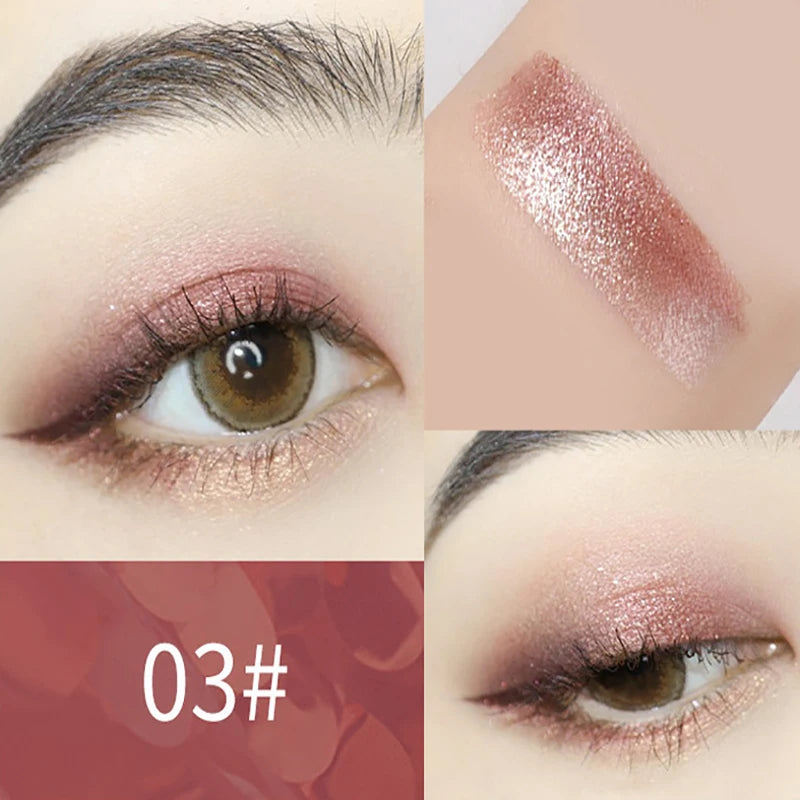 Double Color Glitter Eye shadow Stick Pencil Eyeshadow Makeup Waterproof Bicolor Shimmer Cosmetics Beauty Makeup Tool - Lambert One Stop Store