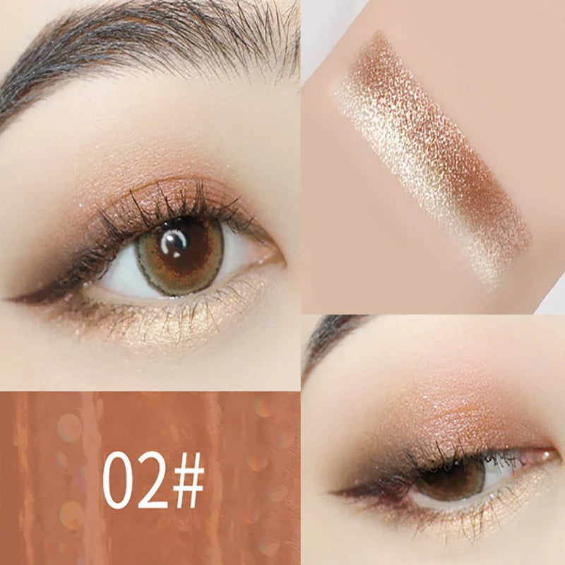 Double Color Glitter Eye shadow Stick Pencil Eyeshadow Makeup Waterproof Bicolor Shimmer Cosmetics Beauty Makeup Tool - Lambert One Stop Store