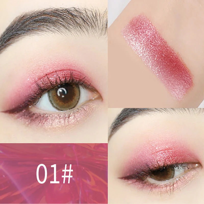 Double Color Glitter Eye shadow Stick Pencil Eyeshadow Makeup Waterproof Bicolor Shimmer Cosmetics Beauty Makeup Tool - Lambert One Stop Store