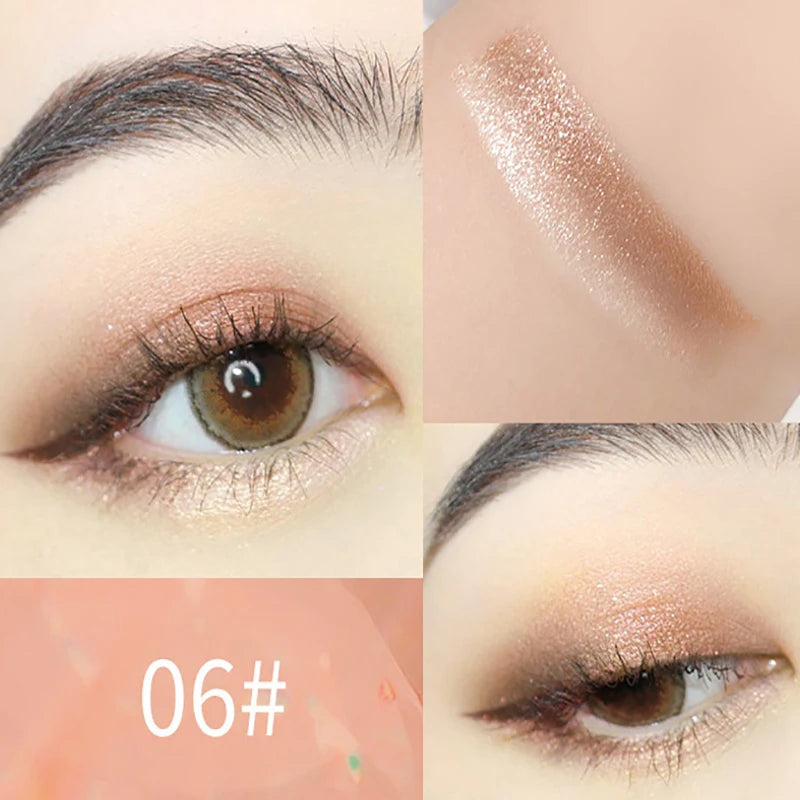 Double Color Glitter Eye shadow Stick Pencil Eyeshadow Makeup Waterproof Bicolor Shimmer Cosmetics Beauty Makeup Tool - Lambert One Stop Store