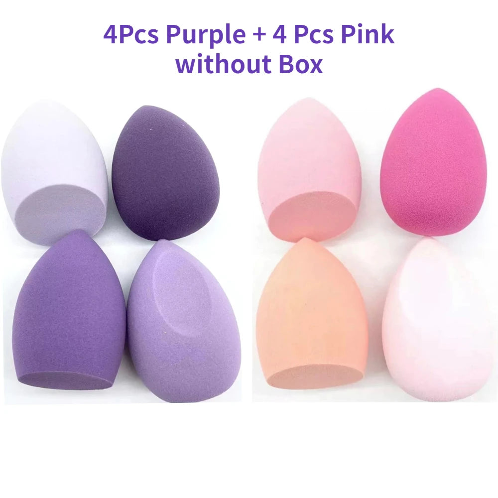 4/8pcs Makeup Sponge Blender Beauty Egg Cosmetic Puff Soft Foundation Sponges Powder Puff Women Make Up Accessories Beauty Tools - Lambert One Stop Store