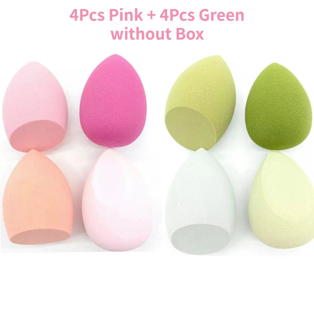 4/8pcs Makeup Sponge Blender Beauty Egg Cosmetic Puff Soft Foundation Sponges Powder Puff Women Make Up Accessories Beauty Tools - Lambert One Stop Store