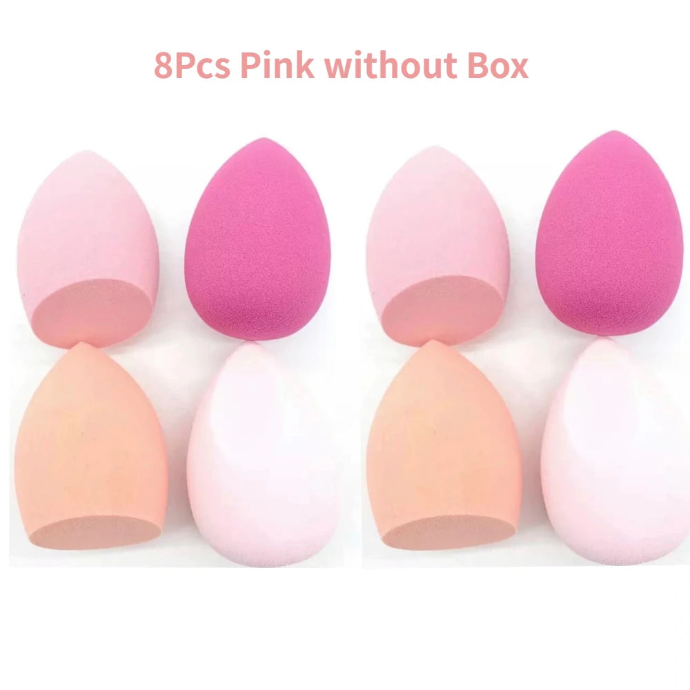 4/8pcs Makeup Sponge Blender Beauty Egg Cosmetic Puff Soft Foundation Sponges Powder Puff Women Make Up Accessories Beauty Tools - Lambert One Stop Store