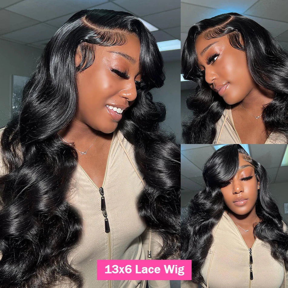 Luvin HD 250% Body Wave 13x6 Lace Frontal Wigs 30 40Inch Brazilian Remy 5x5 Glueless Wig Human Hair Ready To Wear For Women