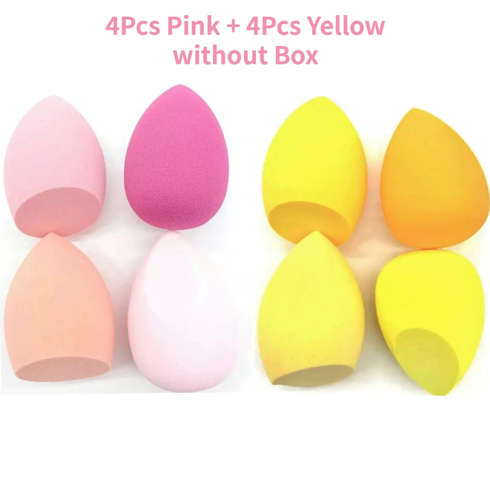 4/8pcs Makeup Sponge Blender Beauty Egg Cosmetic Puff Soft Foundation Sponges Powder Puff Women Make Up Accessories Beauty Tools - Lambert One Stop Store