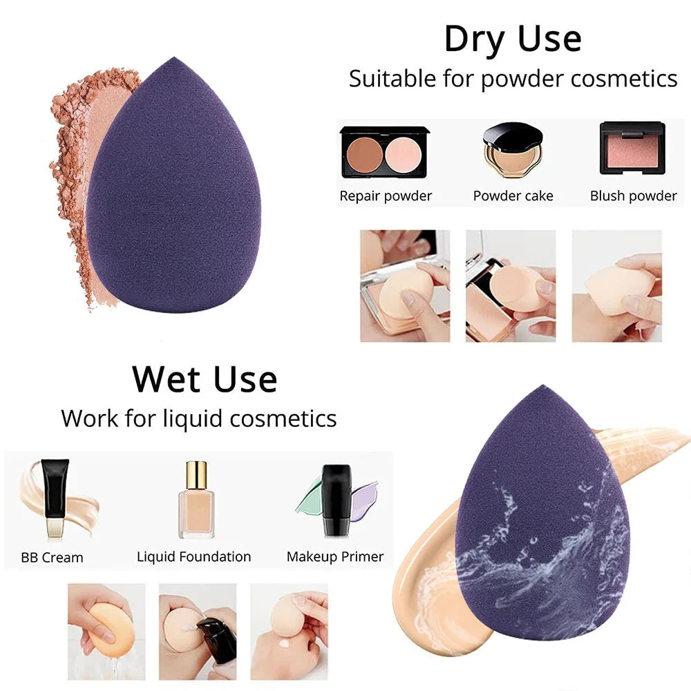 12pcs Makeup Sponge Blender Beauty Egg Soft Cosmetic Puff Foundation Sponges Powder Puff Women Make Up Accessories Beauty Tools - Lambert One Stop Store