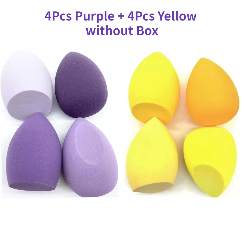 4/8pcs Makeup Sponge Blender Beauty Egg Cosmetic Puff Soft Foundation Sponges Powder Puff Women Make Up Accessories Beauty Tools - Lambert One Stop Store