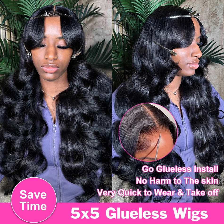 Luvin HD 250% Body Wave 13x6 Lace Frontal Wigs 30 40Inch Brazilian Remy 5x5 Glueless Wig Human Hair Ready To Wear For Women