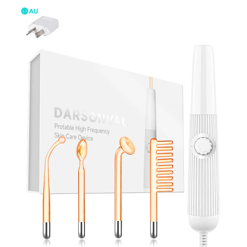 DARSONVAL High Frequency Wand Red Light Therapy Neon Electrotherapy Glass Tube Acne Spot Wrinkles Remover Beauty Facial Care