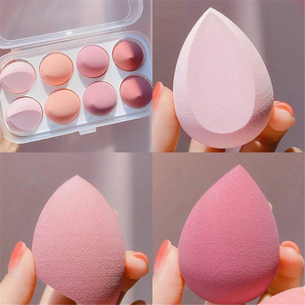 4/8pcs Makeup Sponge Blender Beauty Egg Cosmetic Puff Soft Foundation Sponges Powder Puff Women Make Up Accessories Beauty Tools - Lambert One Stop Store