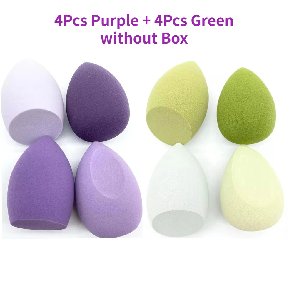 4/8pcs Makeup Sponge Blender Beauty Egg Cosmetic Puff Soft Foundation Sponges Powder Puff Women Make Up Accessories Beauty Tools - Lambert One Stop Store