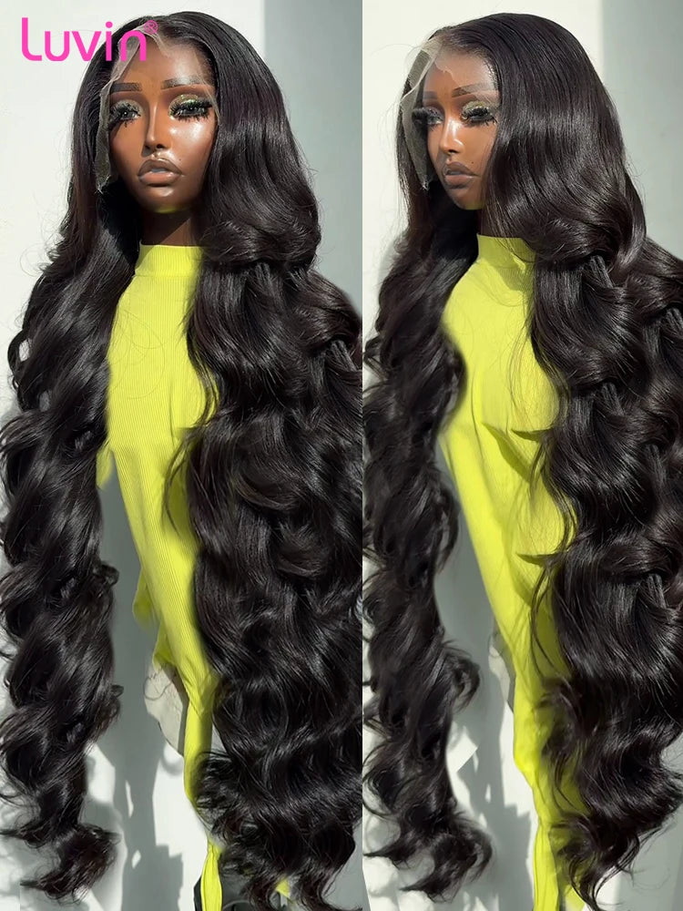 Luvin HD 250% Body Wave 13x6 Lace Frontal Wigs 30 40Inch Brazilian Remy 5x5 Glueless Wig Human Hair Ready To Wear For Women - Lambert One Stop Store