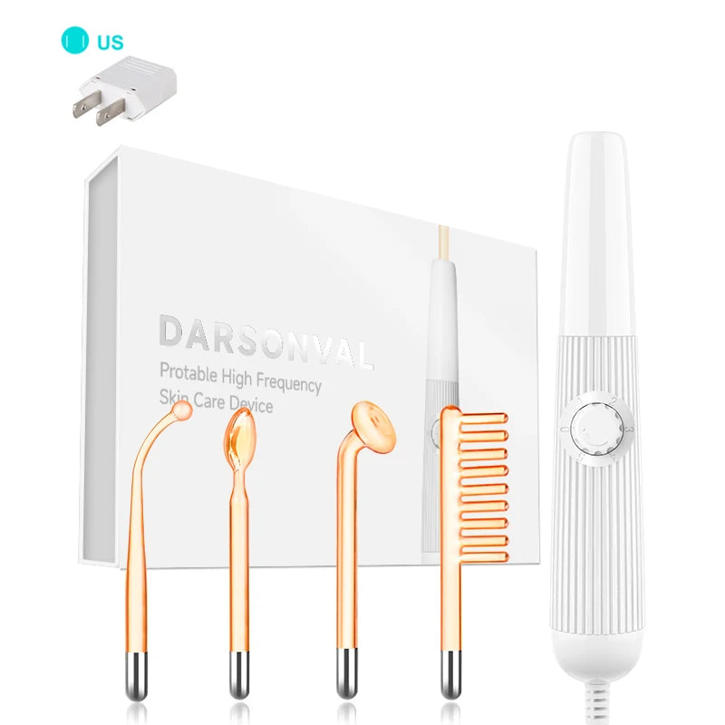 DARSONVAL High Frequency Wand Red Light Therapy Neon Electrotherapy Glass Tube Acne Spot Wrinkles Remover Beauty Facial Care