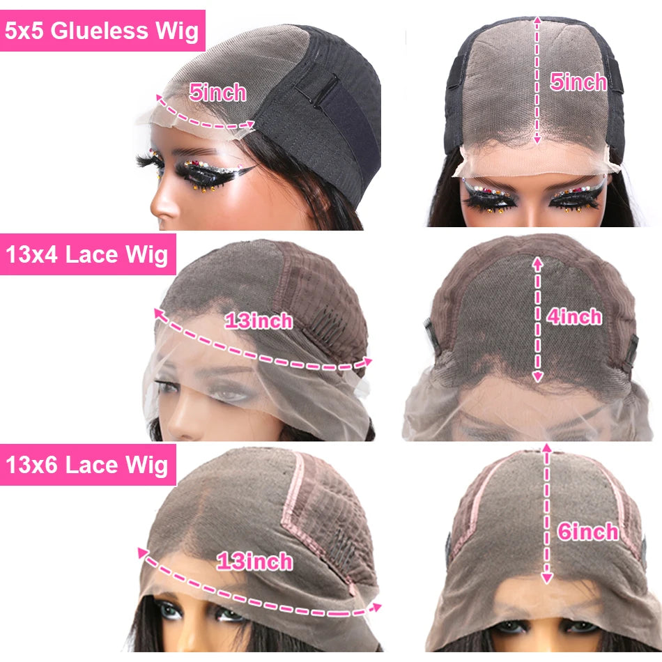 Luvin HD 250% Body Wave 13x6 Lace Frontal Wigs 30 40Inch Brazilian Remy 5x5 Glueless Wig Human Hair Ready To Wear For Women - Lambert One Stop Store