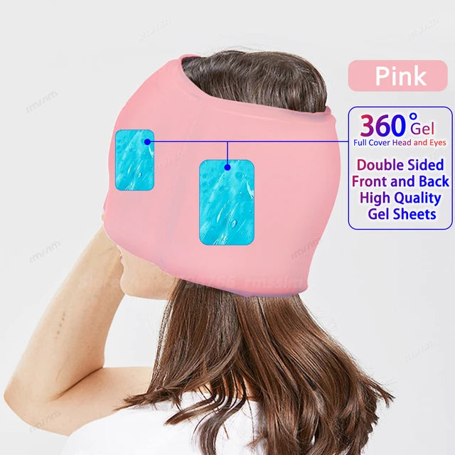 Migraine Relief Hat headache hat Gel Hot Cold Therapy Ice Cap For Relieve Pain Ice Hat Eye Mask Stress Pressure Pain Relief - Lambert One Stop Store